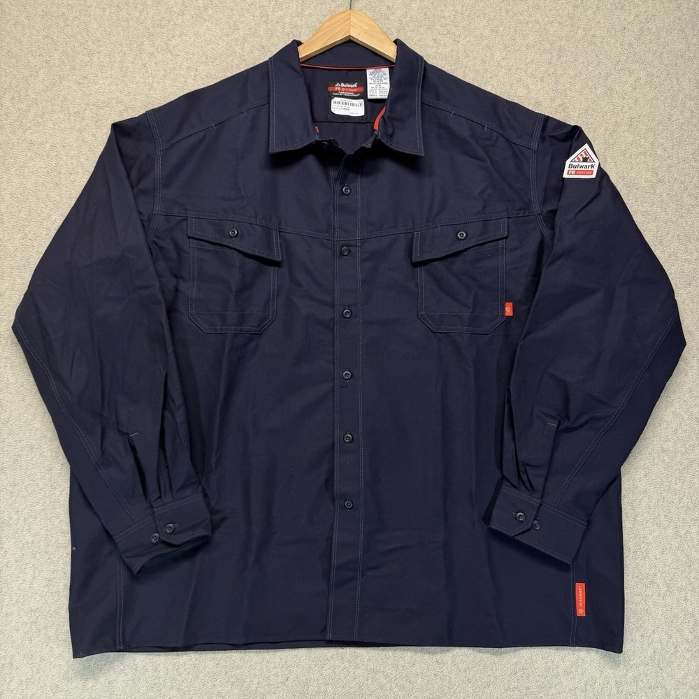 Bulwark FR iQ Series Flame Resistant Work Shirt Navy 3XL Long‎ Westex G2 NWT